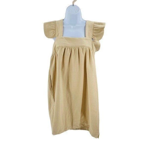 Pomander Place NEW Camella Tan Flutter Sleeve Casual Mini Dress Size XS